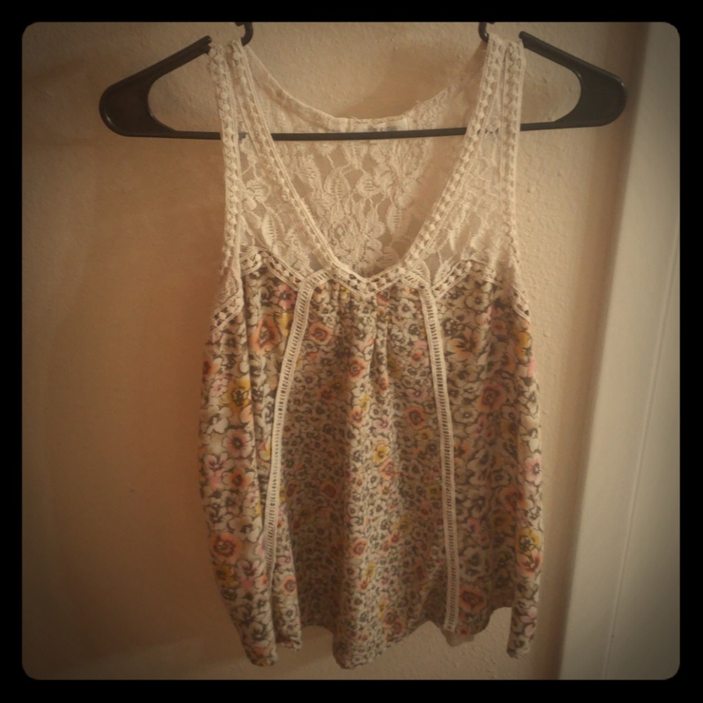 Lace tank tope